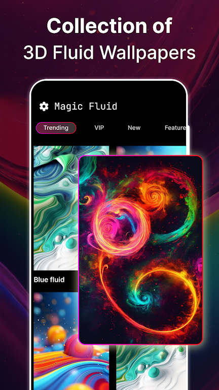 Fluid Live Wallpaper 3D 스크린샷 1