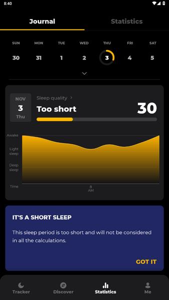 Sleep Tracker ဖန်သားပြင်ဓာတ်ပုံ 2