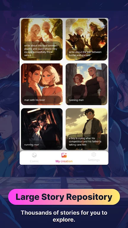 Schermata Comickey - AI Comic Maker 3