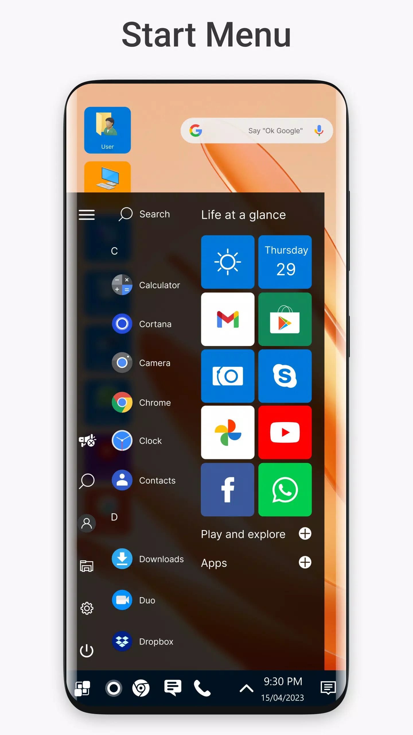 Win 11 Launcher Capture d'écran 1