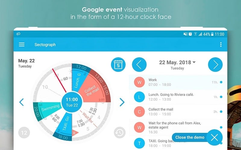 Sectograph. Day & Time planner Screenshot 0