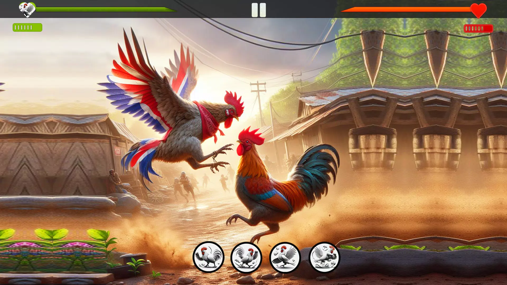 Farm Rooster Fighting Chicks 1 Captura de pantalla 3