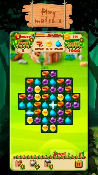 Fairy Forest - match 3 games Tangkapan skrin 0