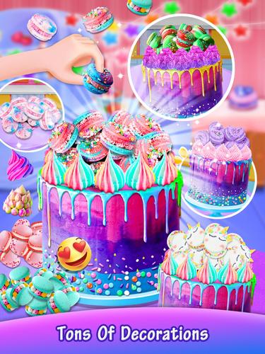 Galaxy Unicorn Cake Zrzut ekranu 2