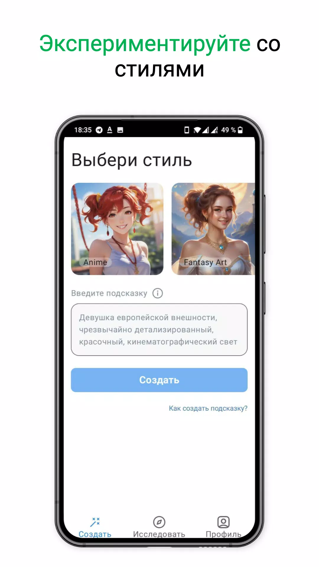 AIIG - нейросеть для рисования Ảnh chụp màn hình 1