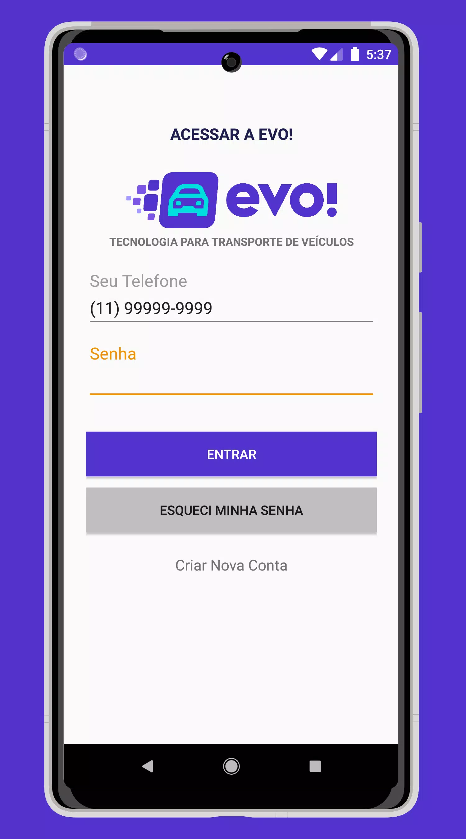 EVO! Transporte de Veículos Ảnh chụp màn hình 0