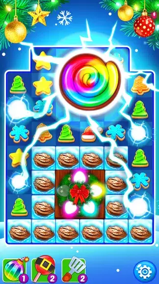 Christmas Cookie: Match 3 Game Ảnh chụp màn hình 1