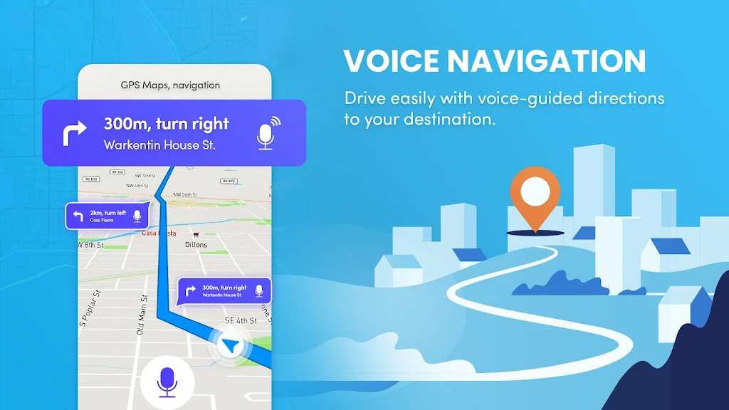 地图、GPS 和行车路线应用截图第1张
