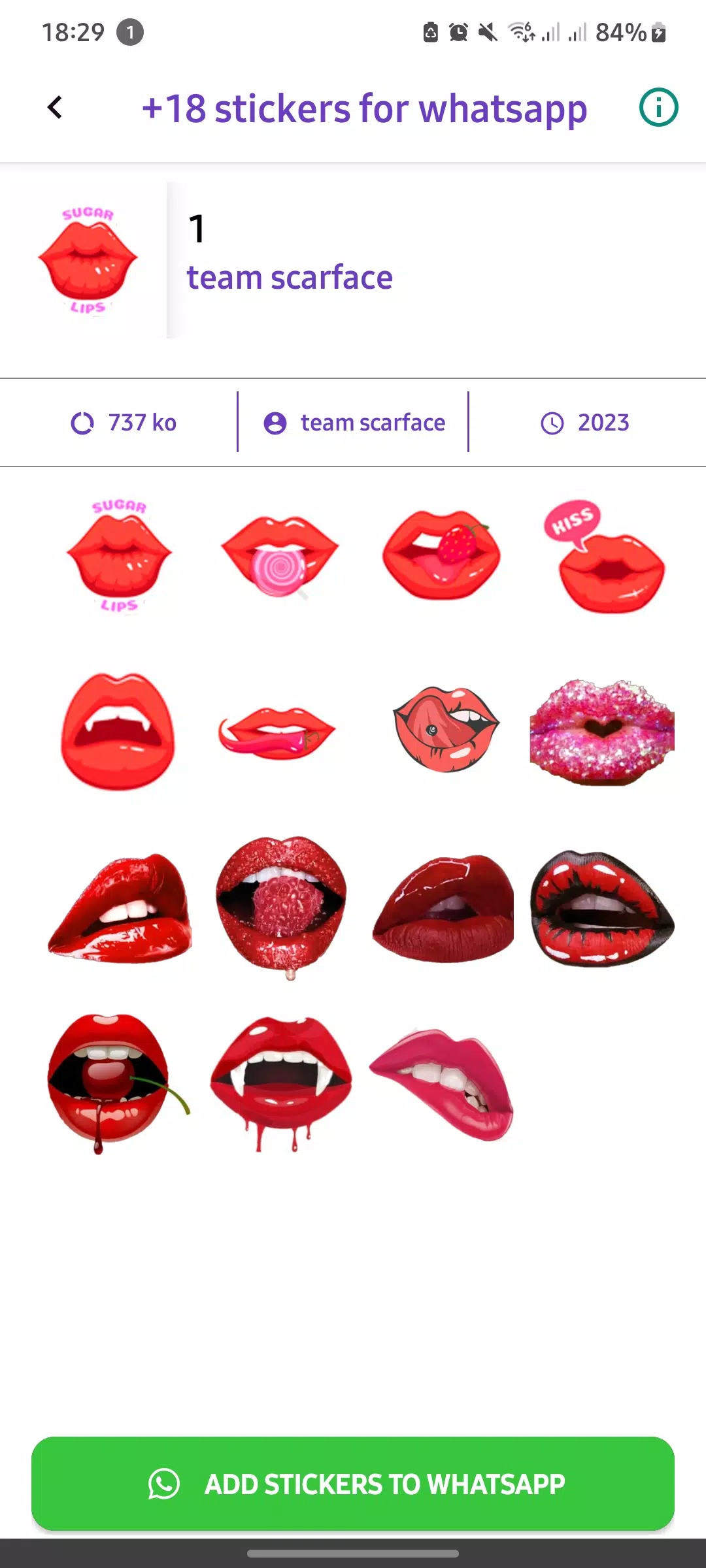 +18 Stickers For WhatsApp スクリーンショット 0