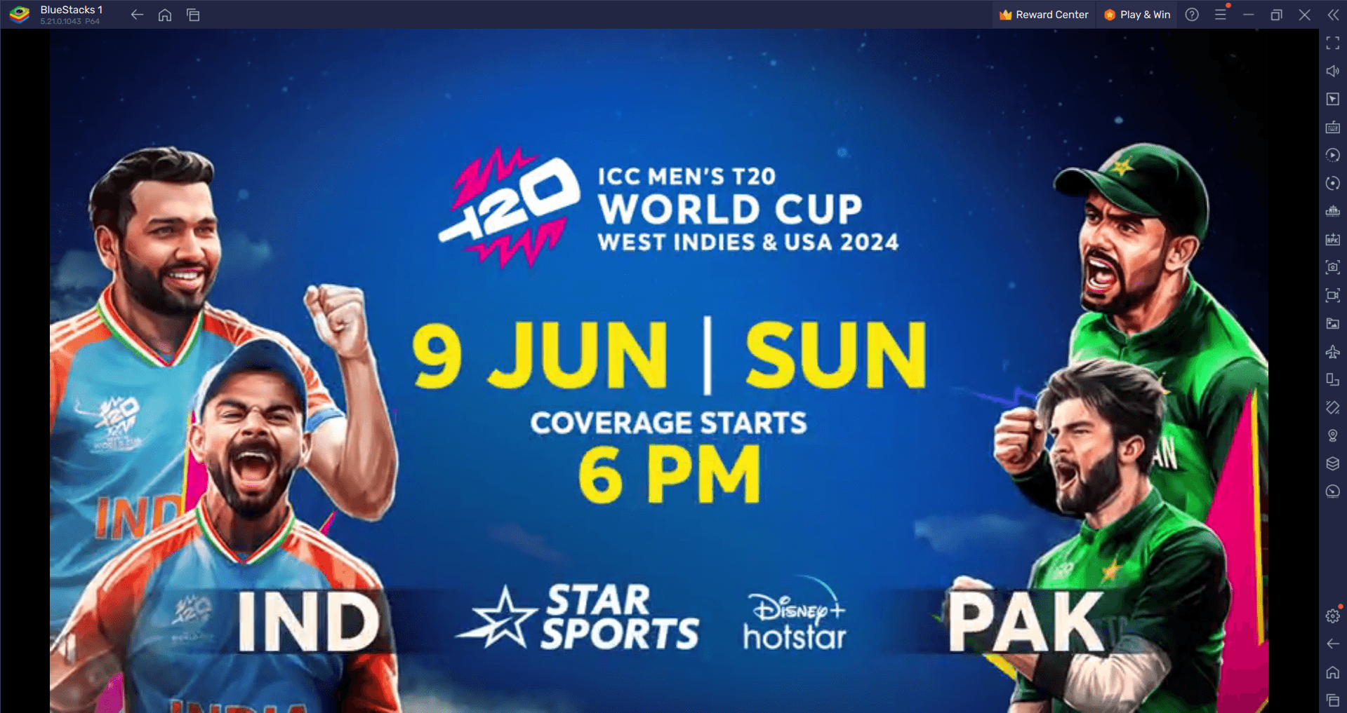 Ind vs Pak T20 WC 2024 Live Stream бесплатно онлайн