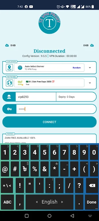 T2 VPN PROXY Tangkapan skrin 0