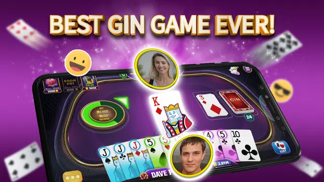 Gin Rummy Elite: Online Game Tangkapan skrin 0