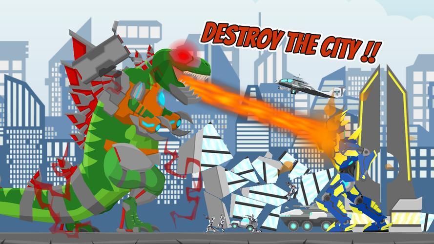 Cyborg Titan Rex: City Rampage Schermafbeelding 1