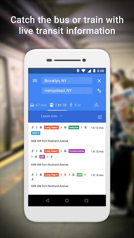 Google Maps Go - 路线、路况和公交应用截图第2张