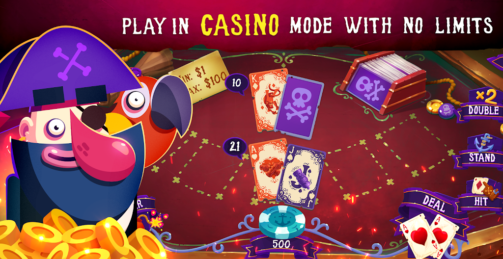 Pirates: Blackjack Free 21 ⚓ Ekran Görüntüsü 1