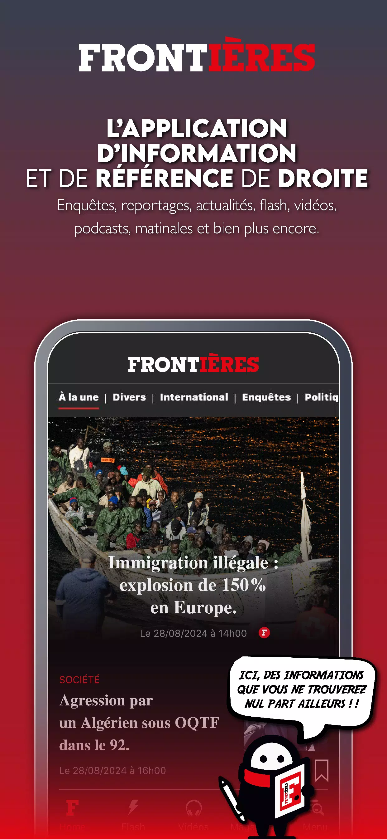 Frontières Media Capture d'écran 0