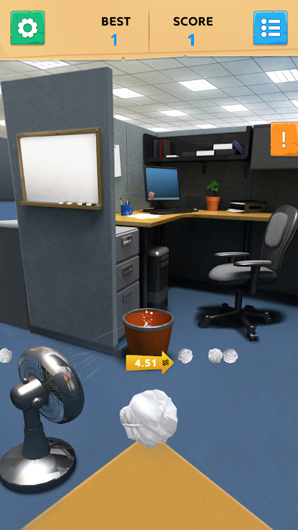 Paper Toss Office - Jerk Boss ภาพหน้าจอ 1