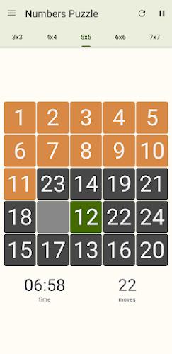 15 Number puzzle sliding game Captura de tela 3