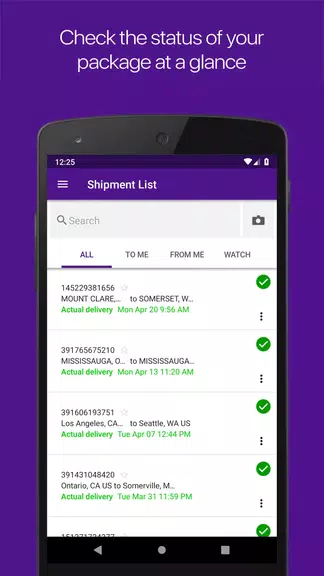 FedEx Mobile Screenshot 1