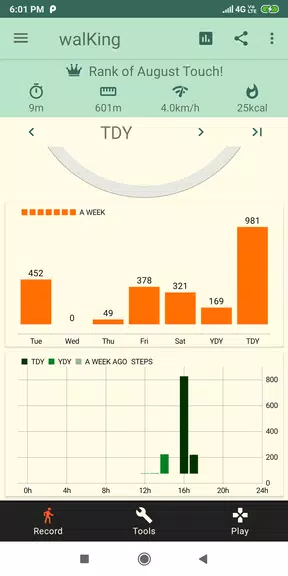 Smart Pedometer: walKing スクリーンショット 2