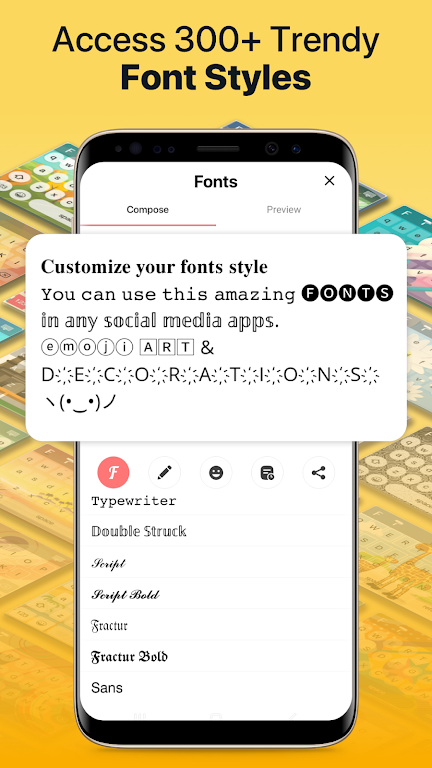 Font Приложение для клавиатуры Скриншот 1