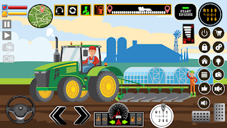 Farm Tractors Dinosaurs Games Скриншот 1