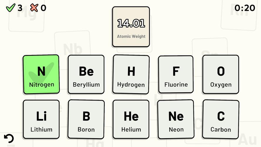 Periodic Table Quiz Captura de pantalla 1