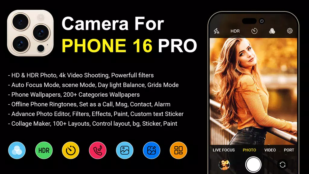 Camera iPhone 16 - OS18 Camera স্ক্রিনশট 0