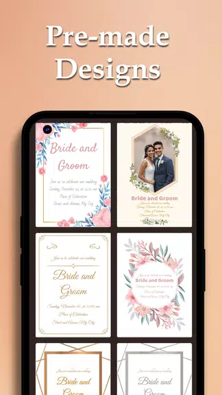 Custom Wedding Cards Maker স্ক্রিনশট 0