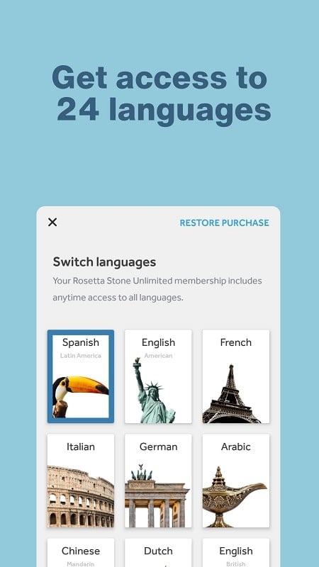 Rosetta Stone: Aprenda línguas Captura de tela 2