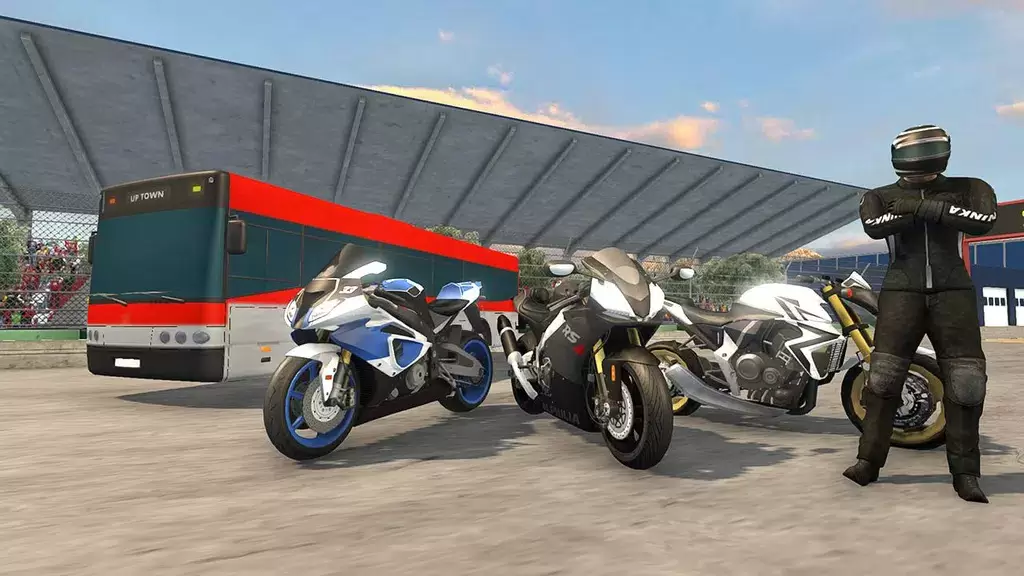 Bike VS Bus Racing Games Скриншот 1