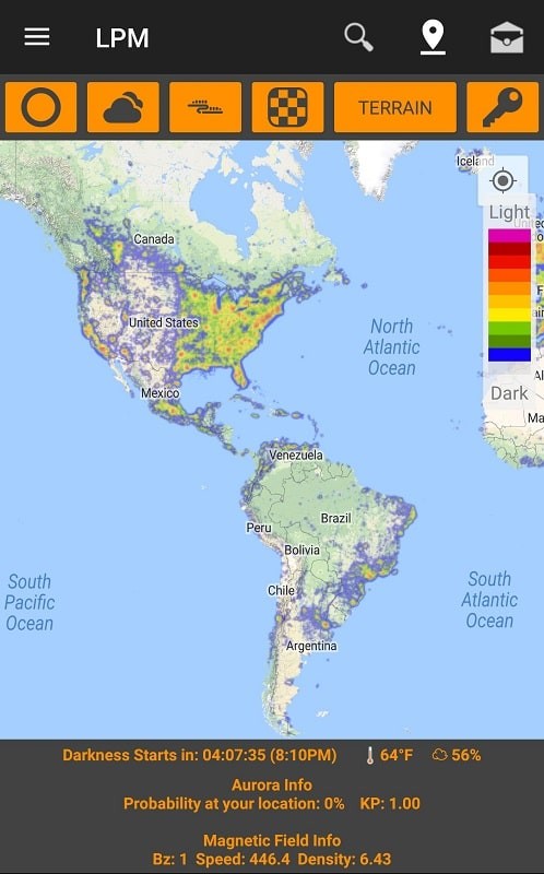 Light Pollution Map - Dark Sky Ảnh chụp màn hình 0