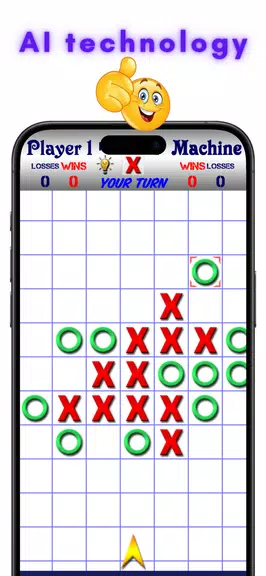 TicTacToe AI - 5 in a Row ဖန်သားပြင်ဓာတ်ပုံ 0