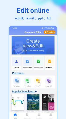 Document Editor:Word,Sheet,PDF ဖန်သားပြင်ဓာတ်ပုံ 0