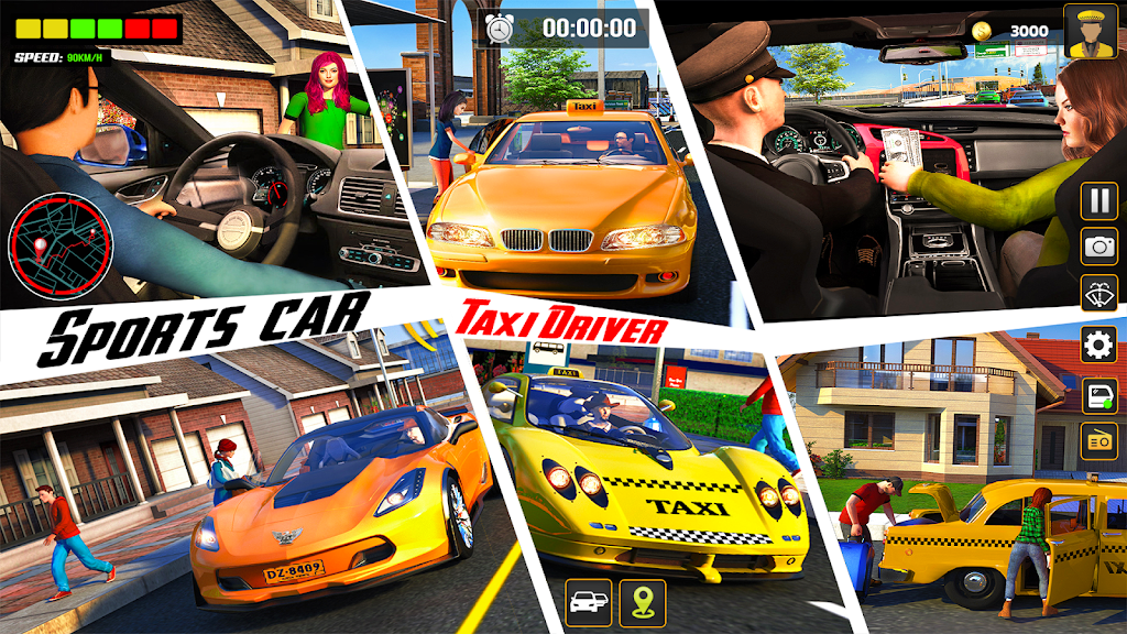 City Cab Driver Car Taxi Games Zrzut ekranu 2