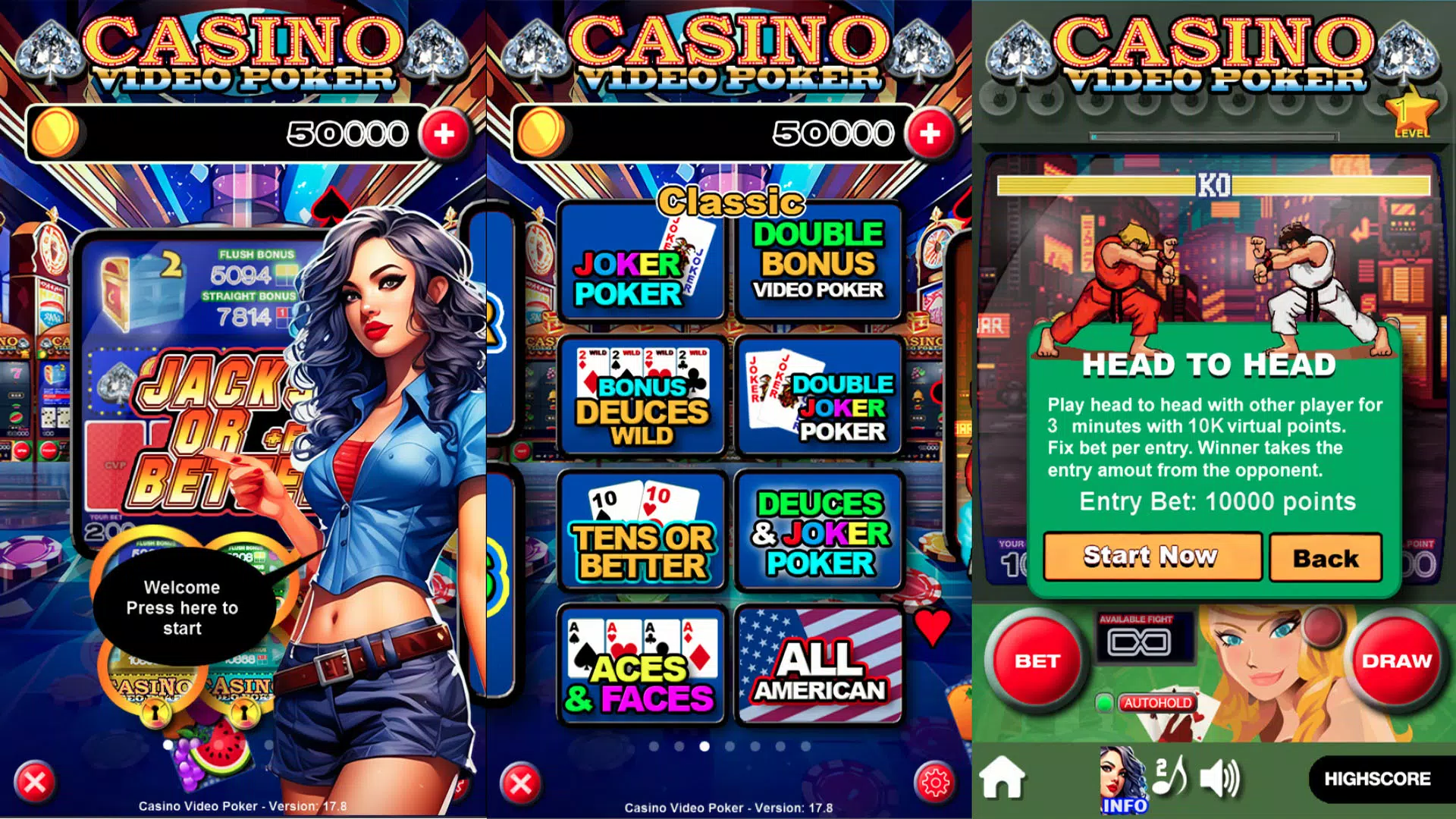 Casino Video Poker स्क्रीनशॉट 0