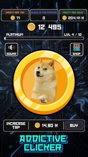 Crypto Clicker Doge Coin Idle Ekran Görüntüsü 1