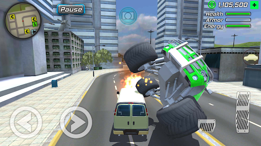 Rope Frog Ninja Hero Car Vegas Ekran Görüntüsü 2