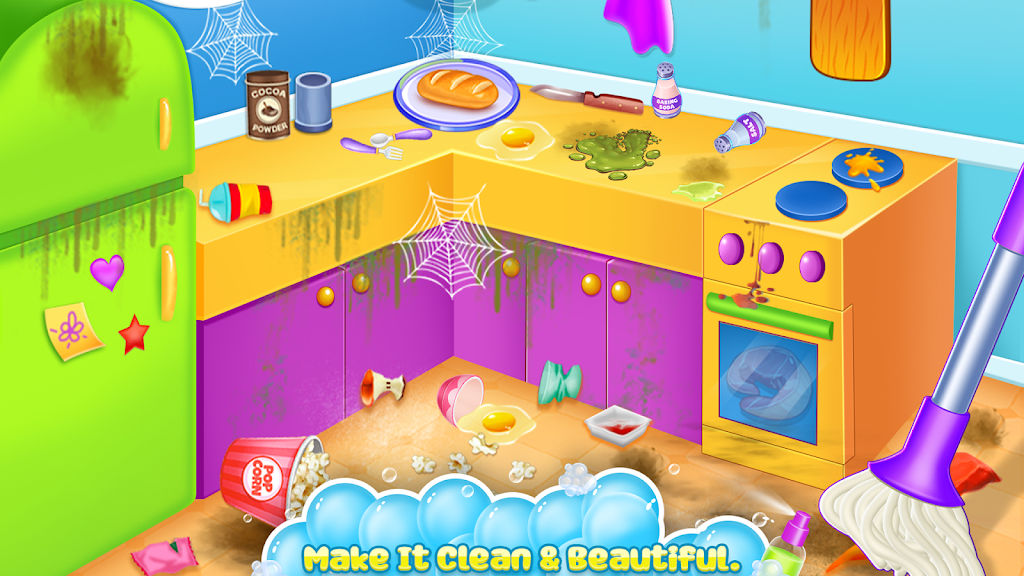 Home cleaning game for girls ภาพหน้าจอ 0