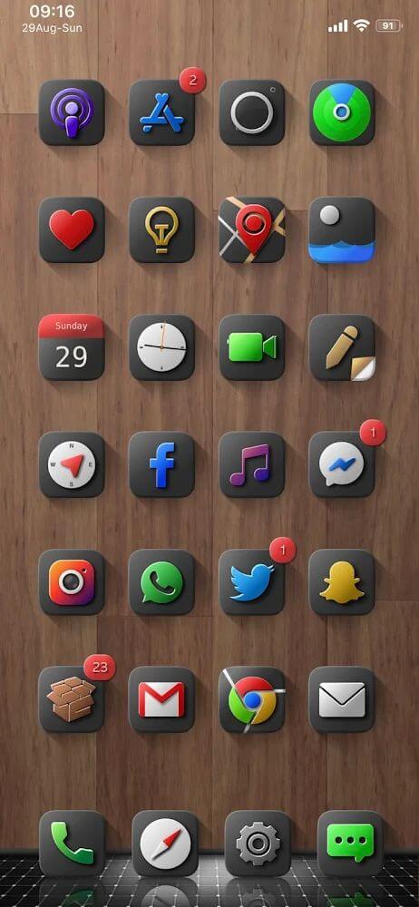 Schermata Shiiny Icon Pack Mod 1