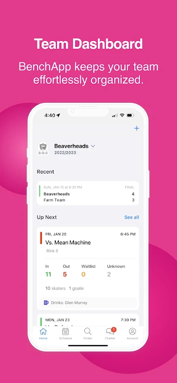 BenchApp - Sports Team Manager 스크린샷 1