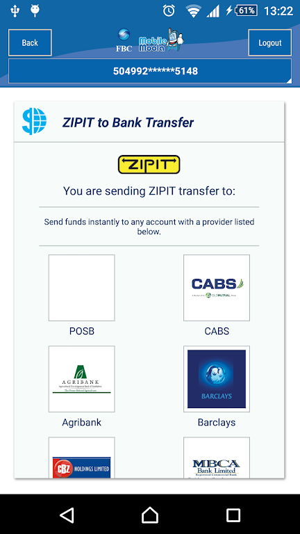 FBC Mobile Banking Zrzut ekranu 1