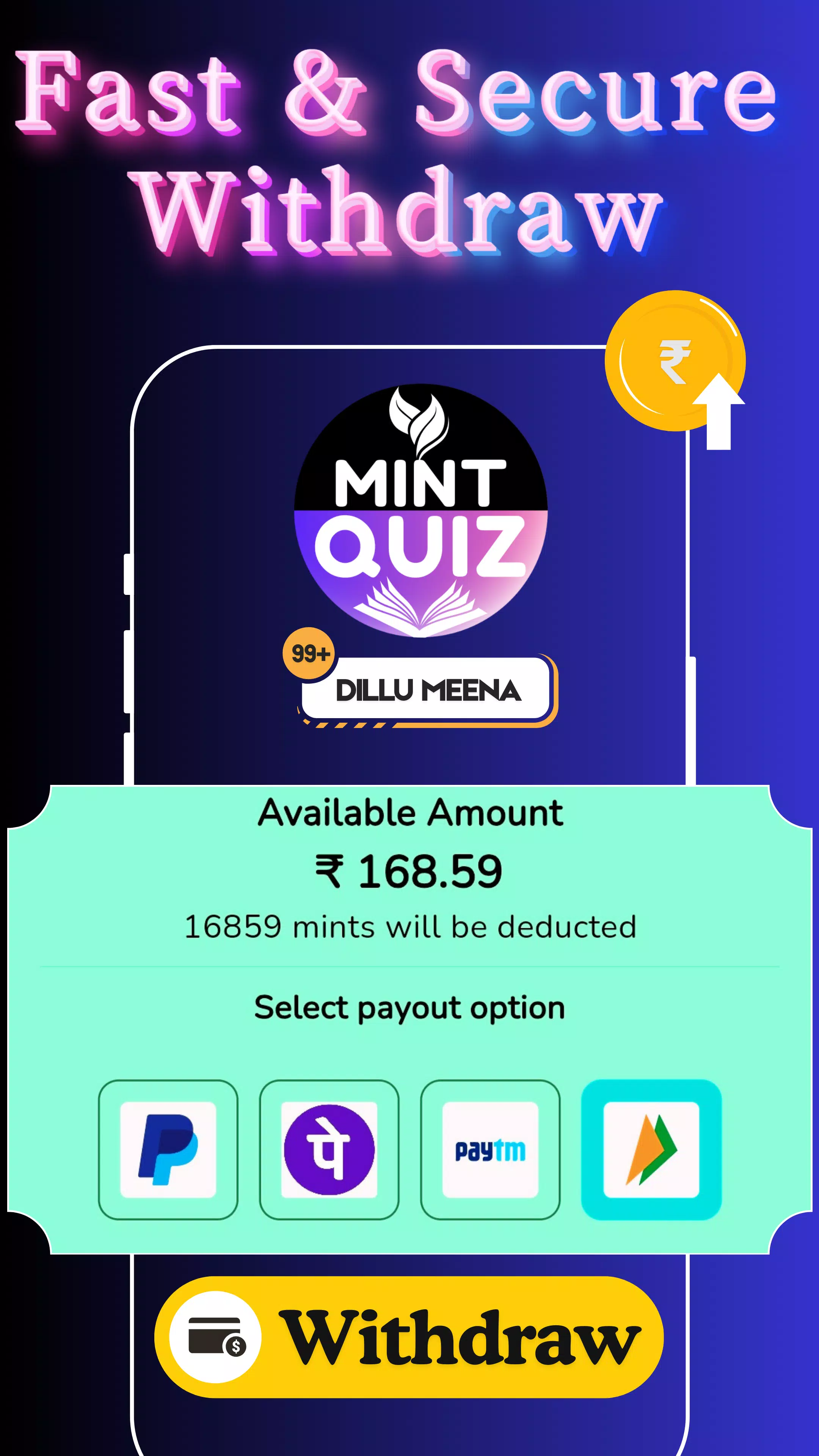 Earning App: Mint Quiz Captura de tela 3