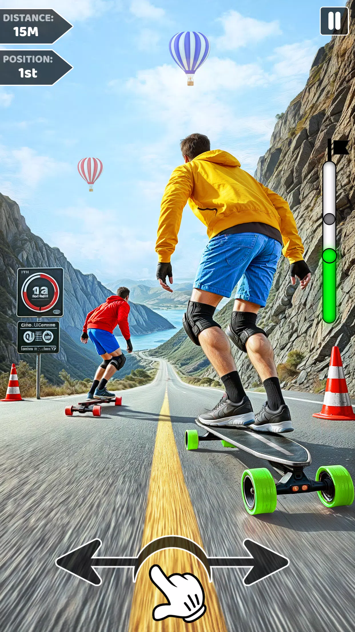 Downhill Skateboarding Game Tangkapan skrin 2