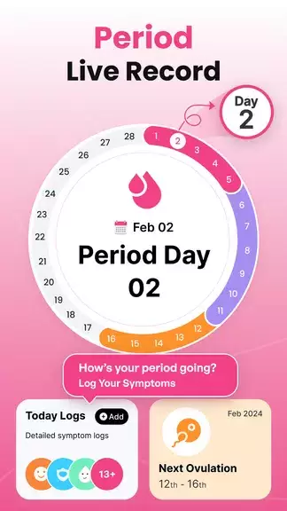 Period Tracker Ovulation Cycle Captura de tela 0