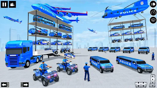 Police Multi Level Formula Car Parking Games Ảnh chụp màn hình 0