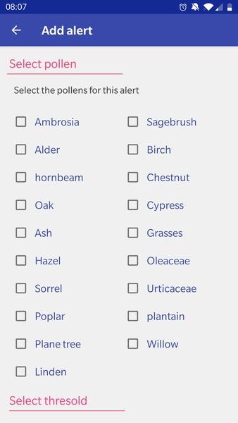 Alert Pollen স্ক্রিনশট 1