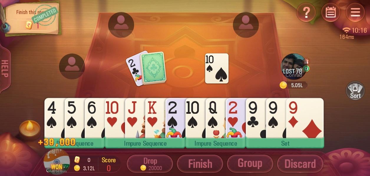 Rummy Plus - Online Indian Rummy ဖန်သားပြင်ဓာတ်ပုံ 2