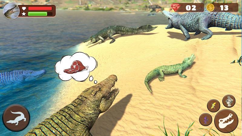 Wild Crocodile Family Sim Game ภาพหน้าจอ 0