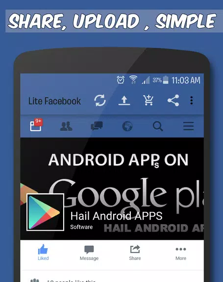 Faster Social Lite স্ক্রিনশট 1